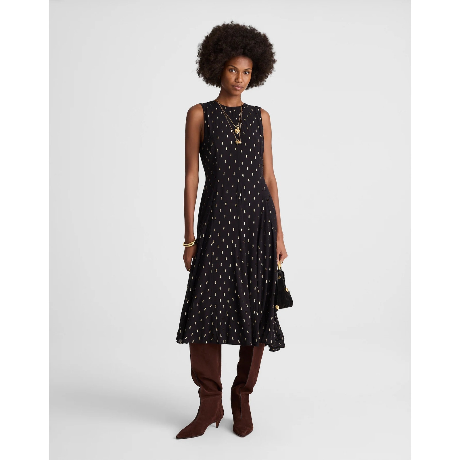 Nwt J Crew Sleeveless Flared Midi Dress Size 10